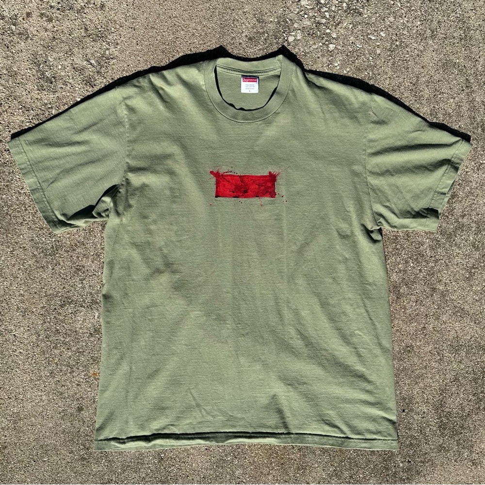 Supreme Ralph Steadman OLIVE Box Logo Tee